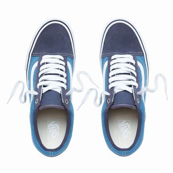 Damske Skate Obuv Vans Old Skool Pro Námornícka Modrá/Biele VA52SKEWQ